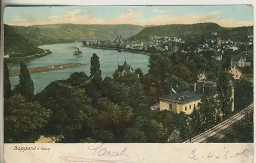 Boppard v. 1906 Teil-Stadt-Ansicht (AK618)