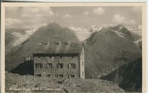 Oetztaler Alpen v. 1938 Das Breslauer Haus (AK620) 
