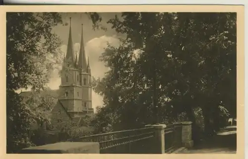 Mühlhausen v. 1955 Am hohen Graben mit Jacobikirche (AK659) 