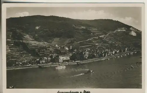 Assmannshausen v. 1940 Dorfansicht am Rhein (AK662)