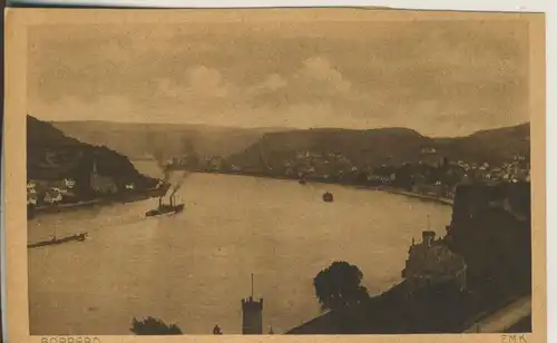 Boppard v. 1917 Teil-Stadt-Ansicht mit dem Rhein (AK666)