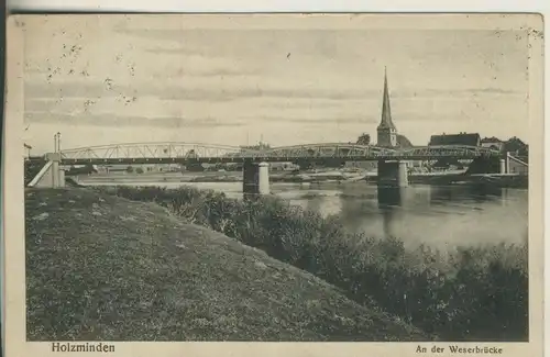 Holzminden v. 1920 An der Weserbrücke (AK671) 