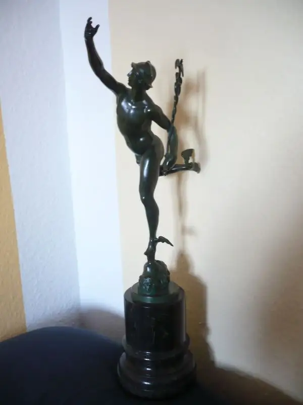 Bronze-Figur - Hermes der Götterbote - Akt (514) reduziert 1