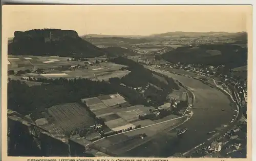 Königstein v. 1936 Festung und Stadt-Ansicht (AK704)