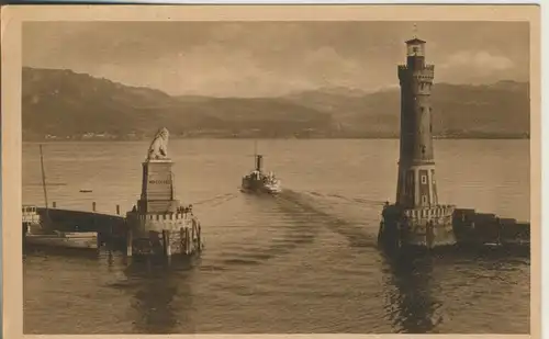 Lindau am Bodensee v. 1932 Hafeneinfahrt (AK705) 