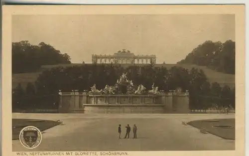 Wien v. 1925 Neptunbrunnen mit Gloriette - Schönbrunn (AK717)