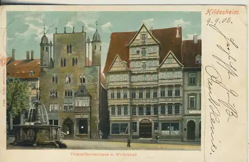 Hildesheim v. 1902 Tempelherrenhaus und Wedekind (AK719)