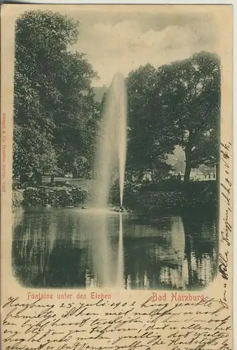 Bad Harzburg v. 1902 Fontäne unter den Eichen (AK737)