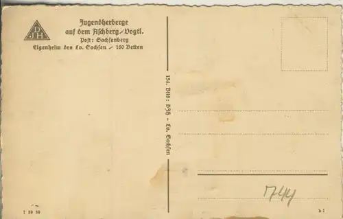 Aschberg / Vogt. v. 1940 Jugendherberge (AK744) 