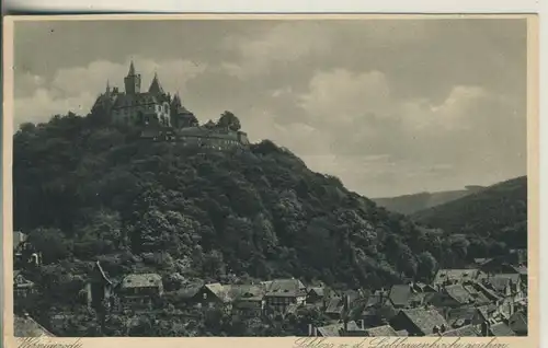 Wernigerode v. 1933 Schloß und Teil-Stadt-Ansicht (AK765) 