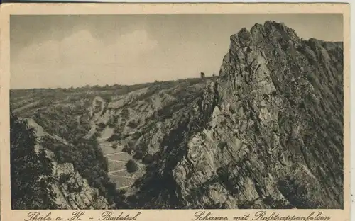 Thale v. 1934 Schurre mit Roßtrappfelsen (AK766)
