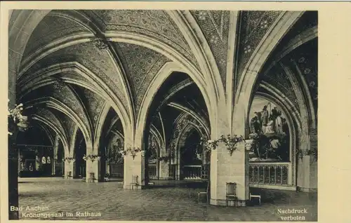 Bad Aachen v. 1964 Rathaus - Krönungssaal im Rathaus (AK786)