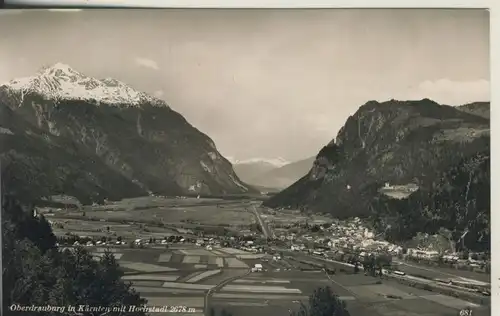 Oberdrauburg v. 1965 Stadtansicht mit Hochstadtl (AK793)