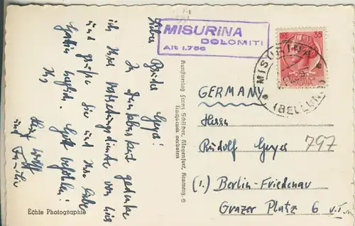 Sorapis v. 1957 Dolomitemnstrasse-Missurinasee (AK797)