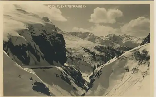 Die Flexenstrasse im Winter v. 1960 (AK867)