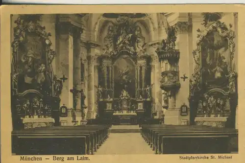 München - Berg am Laim v. 1920 Stadtpfarrkirche St. Michael (AK886) 