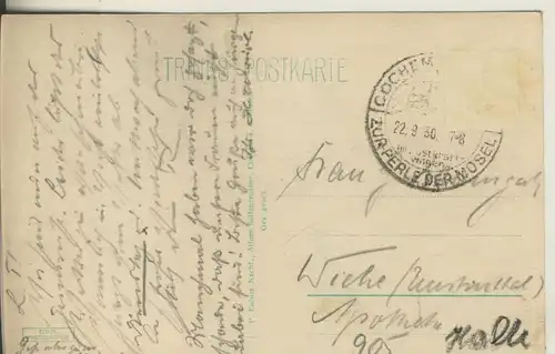 Cochem v. 1930 Von Haus Krain gesehen (AK905)