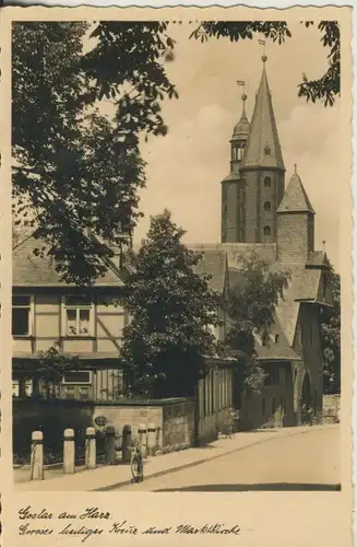 Goslar v. 1935 Grosses heiliges Kreuz und Marktkirche (AK911) 