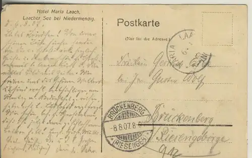 Mendig v. 1907 Kloster Maria Laach am Laacher See (AK912) 