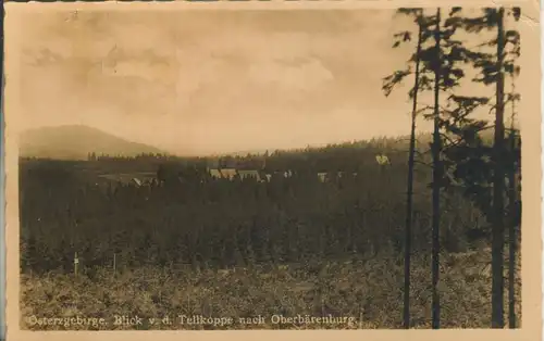 Osterzgebirge v. 1949 Blick v. d. Tellkoppe nach Oberbärenburg (AK923)