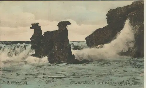 Bornholm v. 1910 Levehovederne ved Hammershus (AK931)