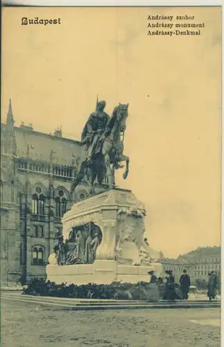 Budapest v. 1908 Andrassy Denkmal (AK942)