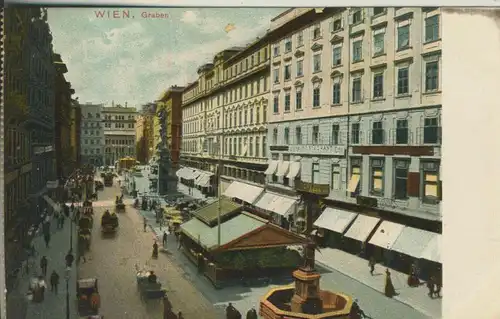 Wien v. 1905 Graben mit Geschäften (AK945)