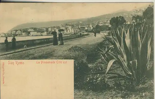 San Remo v. 1904 La Promenade Côté est (AK946) 