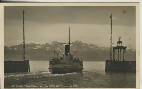 Friedrichshafen v. 1934 Hafenpartie (AK949) 