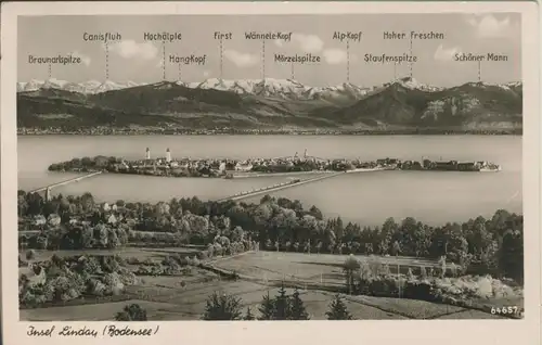 Insel Lindau v. 1953 Inselansicht (AK953)