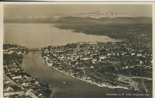 Konstanz v. 1938 Konstanz vom Flugzeug aus gesehen (AK958)