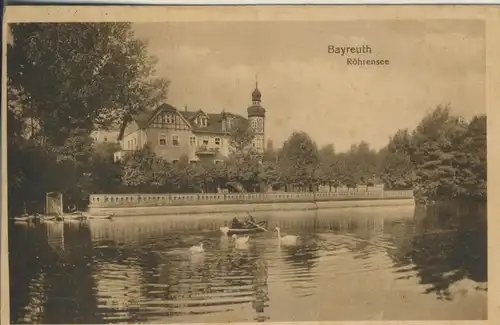 Bayreuth v. 1928 Der Röhrensee mit Villa (AK959) 