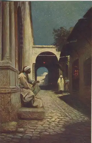 Tunis v. 1910 Rue au clair de lune (AK991)