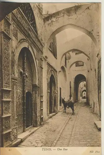 Tunis v. 1910 Une Rue (AK998)