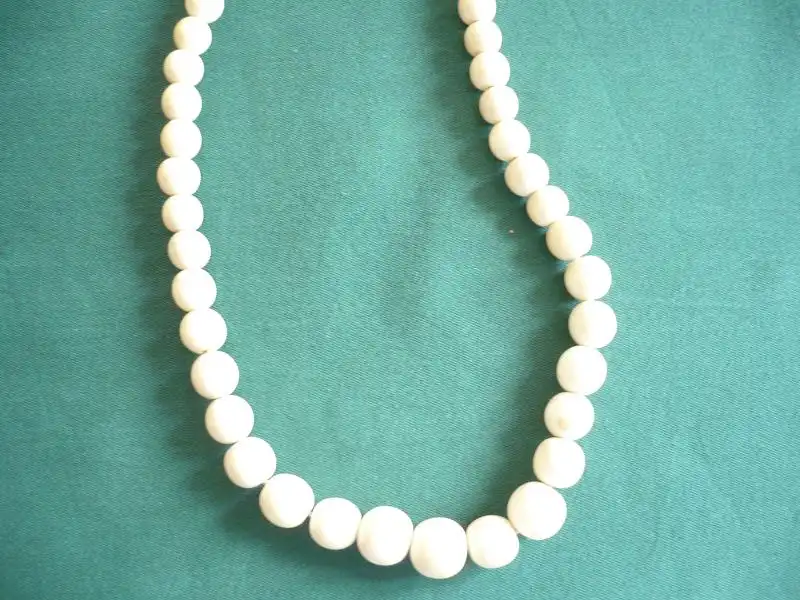 Jugendstil Elfenbeinkette, im größenverlauf gearbeitet (504)  Preis reduziert 4