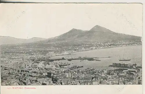 Napoli v. 1914 Panorama der Stadt (AK1020)