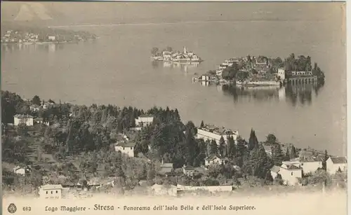 Lago Menaggio - Stresa v. 1914 Panorama Isola Bella e dell`Isola Superiore (AK1047) 