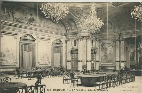 Monte Carlo v. 1914 Le Casino - Salle de la Roulette (AK1058) 