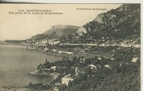 Monte Carlo v. 1914 Vue prise de la route de Roquebrune (AK1059)