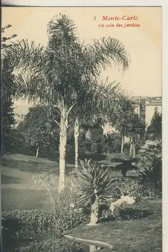 Monte Carlo v. 1914 Un coin des Jardins (AK1060)