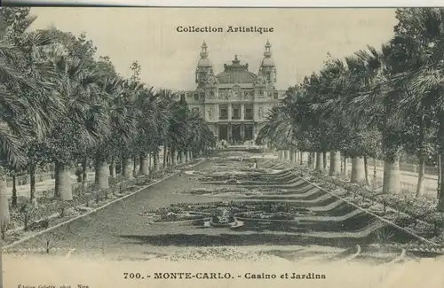 Monte Carlo v. 1914 Casino et Jardins (AK1061) 