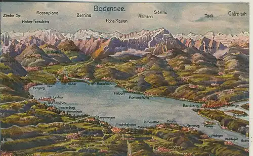 Bodensee v. 1930 Panorama-Ansicht (AK1077)