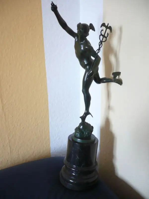 Bronze-Figur - Hermes der Götterbote - Akt (514)  0