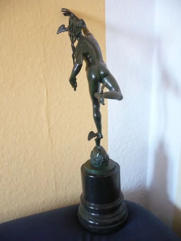 Bronze-Figur - Hermes der Götterbote - Akt (514)  2