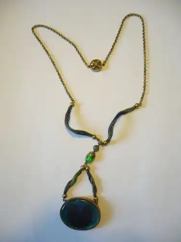 Collier - Silber vergoldet mit Opalbesatz (568) Preis reduziert