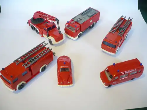 6 Feuerwehr Autos \"Wiking\" (575) Preis reduziert