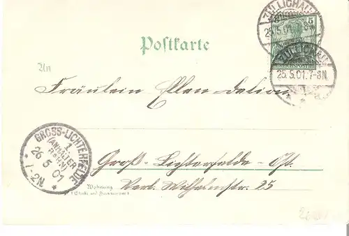 Gruss aus Züllichau - 6 Stadtansichten , v. 1901 - (260N) 