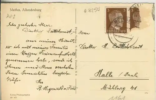 Meissen v. 1942 Teil-Stadt-Ansicht mit der Burg (AK1161)