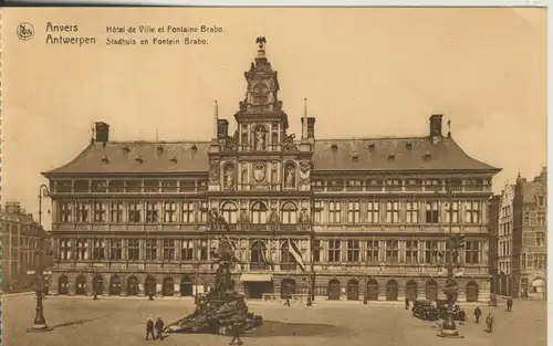 Anvers v. 1916 Stadhuis en Fontein Brabo (AK1165)