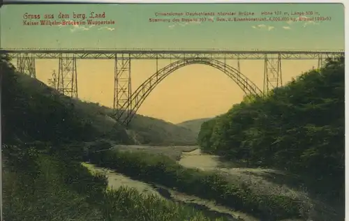 Wuppertal v. 1913 Kaiser W.-Brücke (AK1196) 